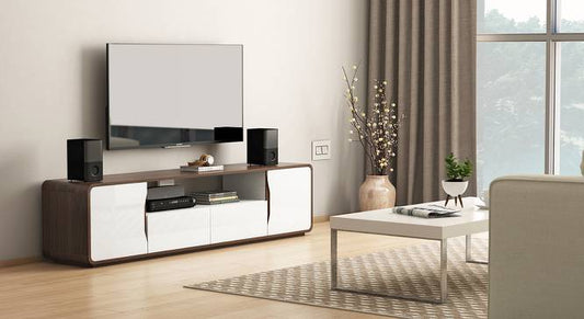 Baltoro Engineered Wood TV Unit in White Finish