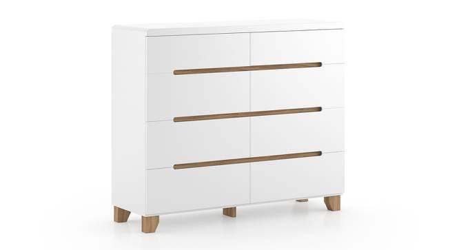 Oslo Engineered Wood Chest of 8 Drawers in White Finish